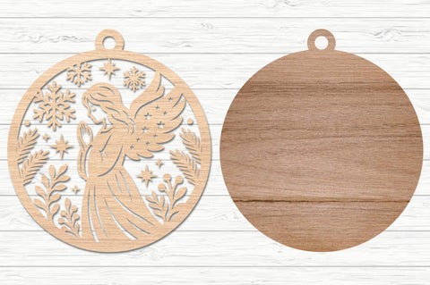 Christmas Angel Ornament Laser Cut SVG nirmal108roy 
