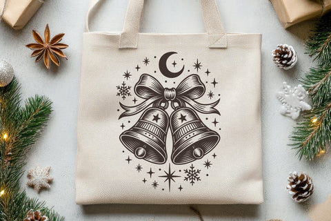 Christmas Angel SVG Files | Angel, Bells, Stocking & Reindeer for Cricut SVG Tafti Art 