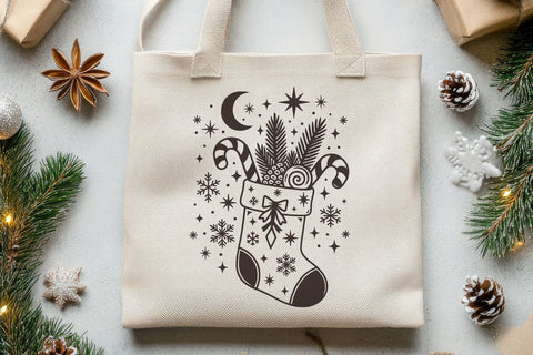 Christmas Angel SVG Files | Angel, Bells, Stocking & Reindeer for Cricut SVG Tafti Art 