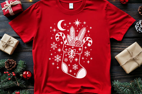 Christmas Angel SVG Files | Angel, Bells, Stocking & Reindeer for Cricut SVG Tafti Art 