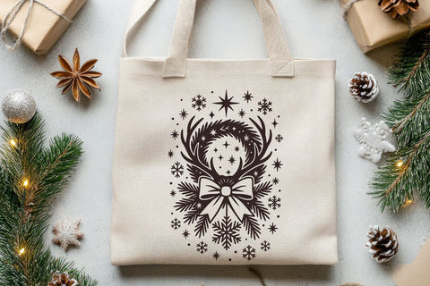 Christmas Angel SVG Files | Angel, Bells, Stocking & Reindeer for Cricut SVG Tafti Art 