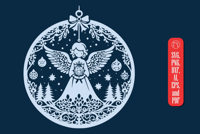 Christmas Angels Laser Cut SVG SVG MD JOYNAL ABDIN 