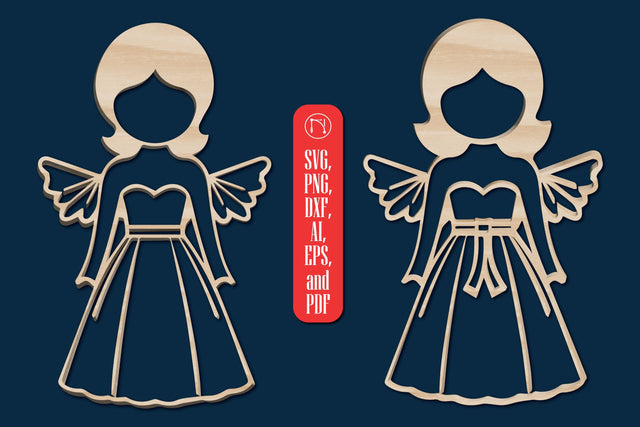 Christmas Angels Laser Cut SVG SVG MD JOYNAL ABDIN 