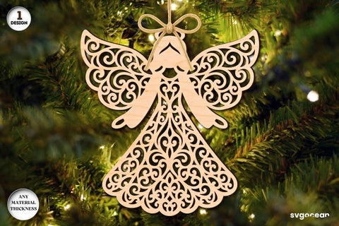 Christmas Angels Ornament Bundle SVG SvgOcean 