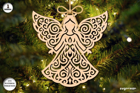 Christmas Angels Ornament Bundle SVG SvgOcean 