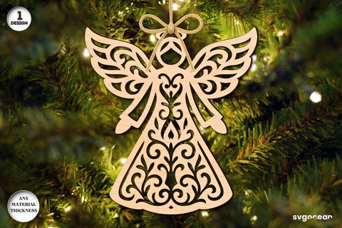 Christmas Angels Ornament Bundle SVG SvgOcean 