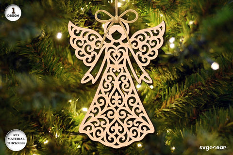 Christmas Angels Ornament Bundle SVG SvgOcean 