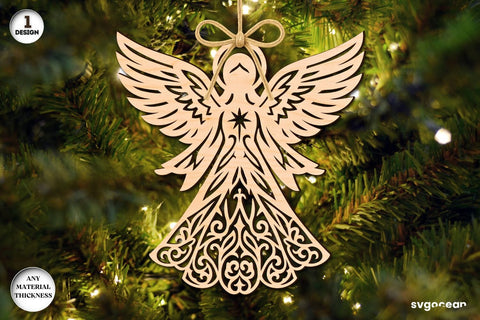 Christmas Angels Ornament Bundle SVG SvgOcean 