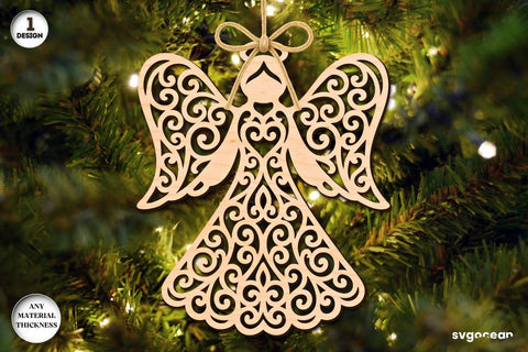 Christmas Angels Ornament Bundle SVG SvgOcean 