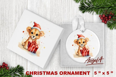 Christmas animal ornament sublimation / christmas baby tiger Sublimation Angelina Semenova 