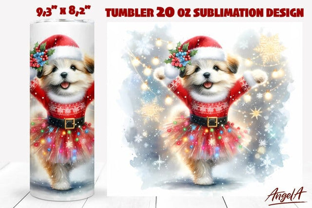 Christmas Animal tumbler sublimation, funny Christmas dog Sublimation Angelina Semenova 