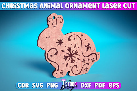 Christmas Animals Laser Cut v.1 | Christmas Tree Toys Design | CNC Files SVG The T Store Design 