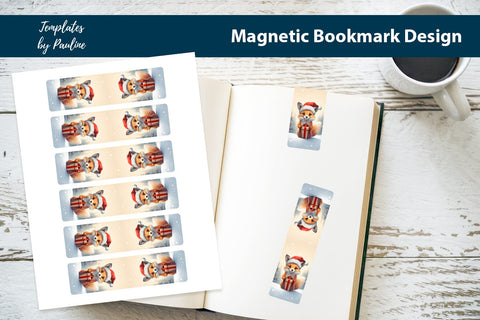 Christmas Animals Magnetic Bookmark Printable Sublimation Templates by Pauline 