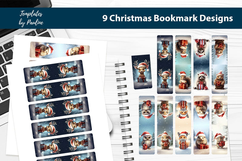 Christmas Animals Magnetic Bookmark Printable Sublimation Templates by Pauline 