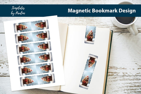 Christmas Animals Magnetic Bookmark Printable Sublimation Templates by Pauline 