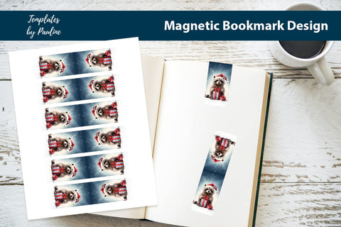 Christmas Animals Magnetic Bookmark Printable Sublimation Templates by Pauline 