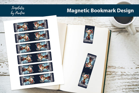 Christmas Animals Magnetic Bookmark Printable Sublimation Templates by Pauline 