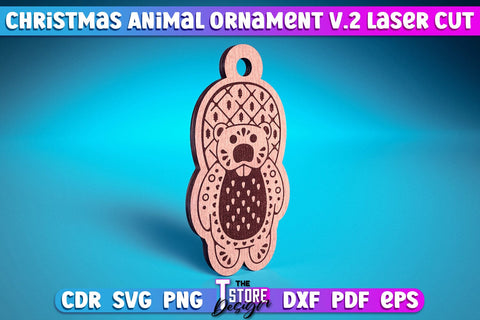 Christmas Animals Ornaments Laser Cut Bundle v.2 | Christmas Tree Toys Design | CNC Files SVG The T Store Design 