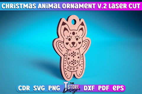 Christmas Animals Ornaments Laser Cut Bundle v.2 | Christmas Tree Toys Design | CNC Files SVG The T Store Design 
