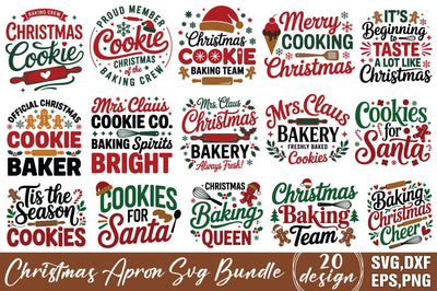 Christmas Apron Svg Bundle SVG Angelina750 