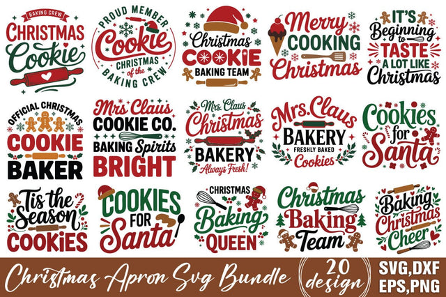 Christmas Apron Svg Bundle SVG Angelina750 