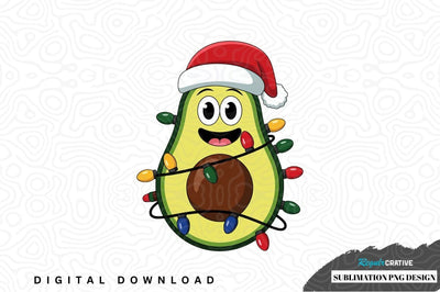 Christmas avocado sublimation png design Sublimation Regulrcrative 