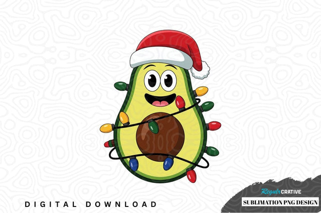 Christmas avocado sublimation png design Sublimation Regulrcrative 