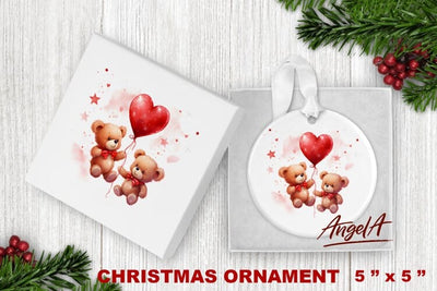 Christmas baby bear sublimation / watercolor ornament png Sublimation Angelina Semenova 