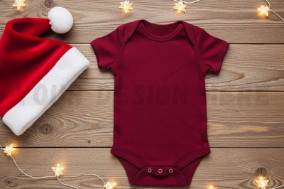 Christmas baby bodysuit mockup design Mock Up Photo Designangry 