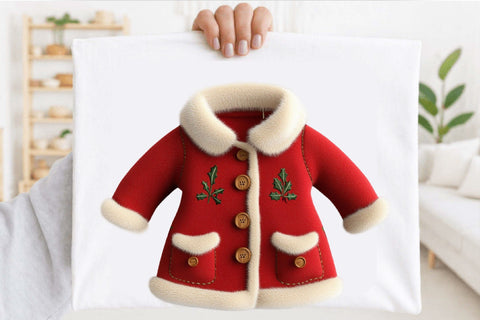 Christmas Baby Clothes Clipart PNG Bundle. Sublimation SVGArt 