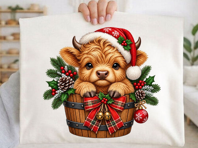 Christmas Baby Cow PNG Sublimation SVG artprintfile 