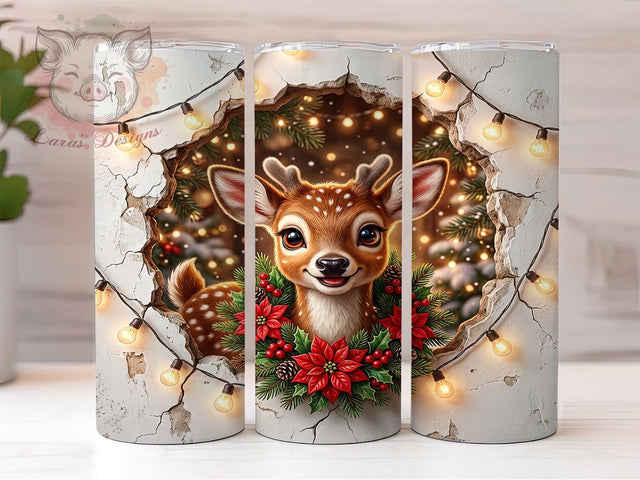 Christmas Baby Deer 20oz Tumbler, Christmas Baby Deer, Baby Deer Tumbler, Christmas Deer PNG, Baby Deer PNG, Deer Tumbler Wrap, Christmas Tumbler, 20oz Tumbler Wrap Sublimation Lara' s Designs 