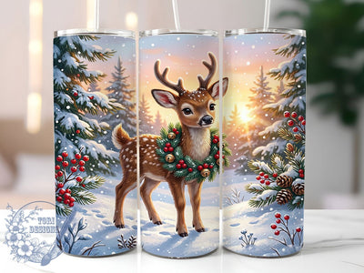 Christmas Baby Deer 20oz Tumbler, Christmas Baby Deer, Baby Deer Tumbler, Christmas Deer PNG, Baby Deer PNG, Deer Tumbler Wrap, Christmas Tumbler, 20oz Tumbler Wrap Sublimation ToriDesigns 