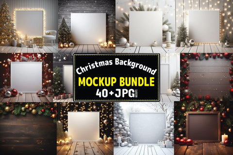 Christmas Background Mockup Bundle Vol-1 Mock Up Photo Craftlabsvg24 