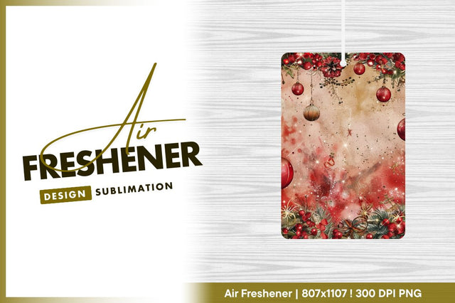 Christmas background with baubles and berry border Sublimation Regulrcrative 