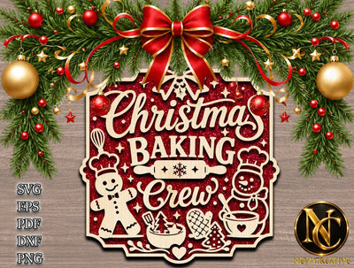 Christmas Baking Crew Ornament SVG SVG designartist 