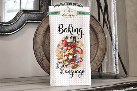 Christmas Baking Kitchen Towel Sublimation Designs Sublimation Ewe-N-Me Designs 