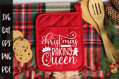 Christmas Baking Queen - Pot Holder SVG SVG CraftLabSVG 