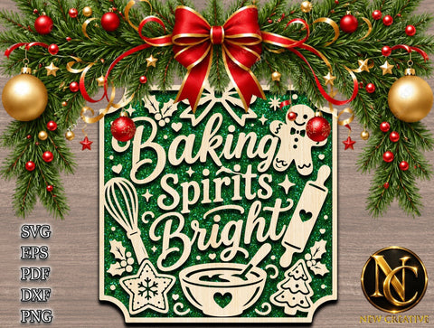 Christmas Baking Spirits Bright SVG SVG designartist 