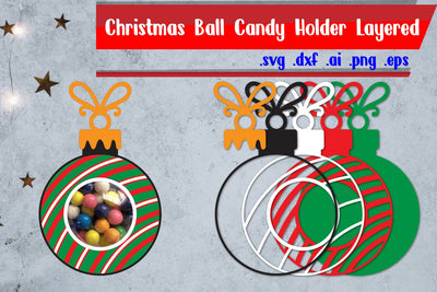 Christmas Ball Candy Holder | Christmas Ball Candy Dome SVG zafrans studio 