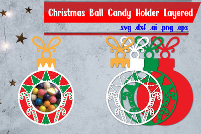 Christmas Ball Candy Holder | Christmas Ball Candy Dome SVG zafrans studio 