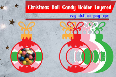 Christmas Ball Candy Holder | Christmas Ball Candy Dome SVG zafrans studio 