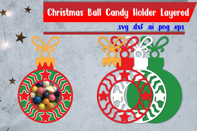 Christmas Ball Candy Holder | Christmas Ball Candy Dome SVG zafrans studio 