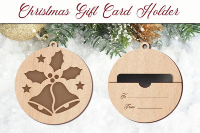 Christmas ball gift card holder, Layered Christmas tag SVG AnastasiyaArtDesign 