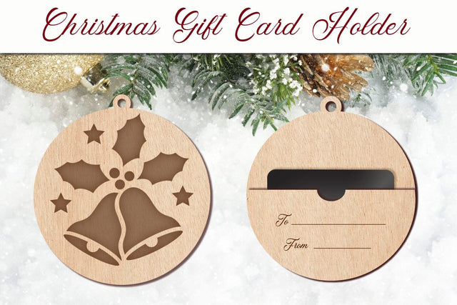 Christmas ball gift card holder, Layered Christmas tag SVG AnastasiyaArtDesign 