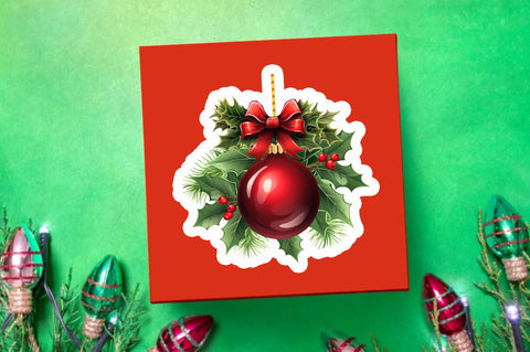 Christmas ball Sticker Design Sublimation Regulrcrative 