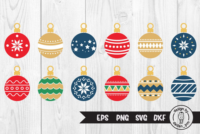 Christmas Balls SVG, Christmas ornaments SVG dadan_pm 
