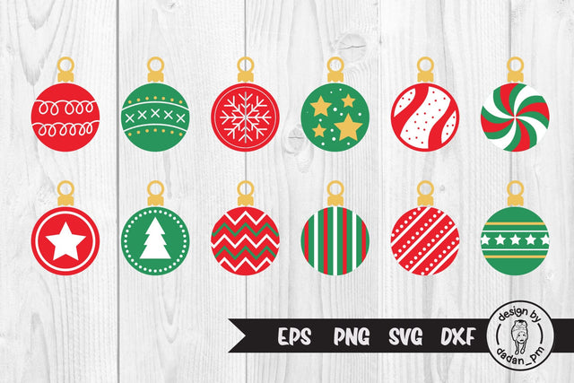 Christmas Balls SVG, Christmas ornaments SVG dadan_pm 