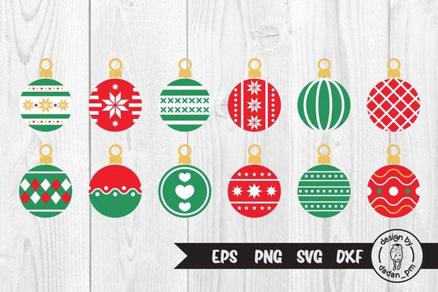 Christmas Balls SVG, Christmas ornaments SVG dadan_pm 