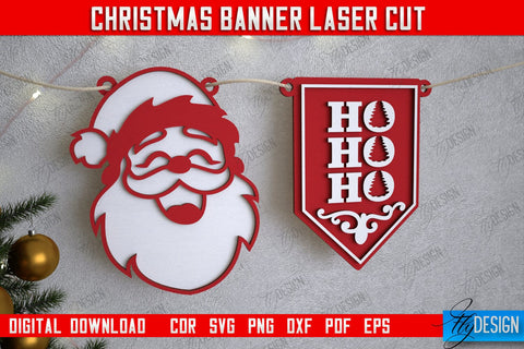 Christmas Banner Bundle | Christmas Garland | Christmas Decorations | CNC Files SVG Fly Design 
